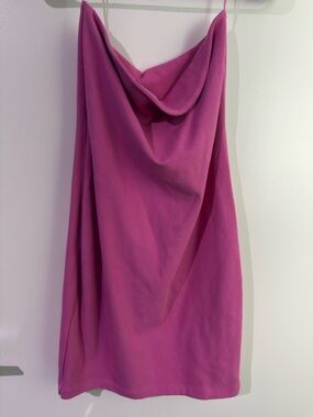 Zara Fuchsia Cowl Slip Dress